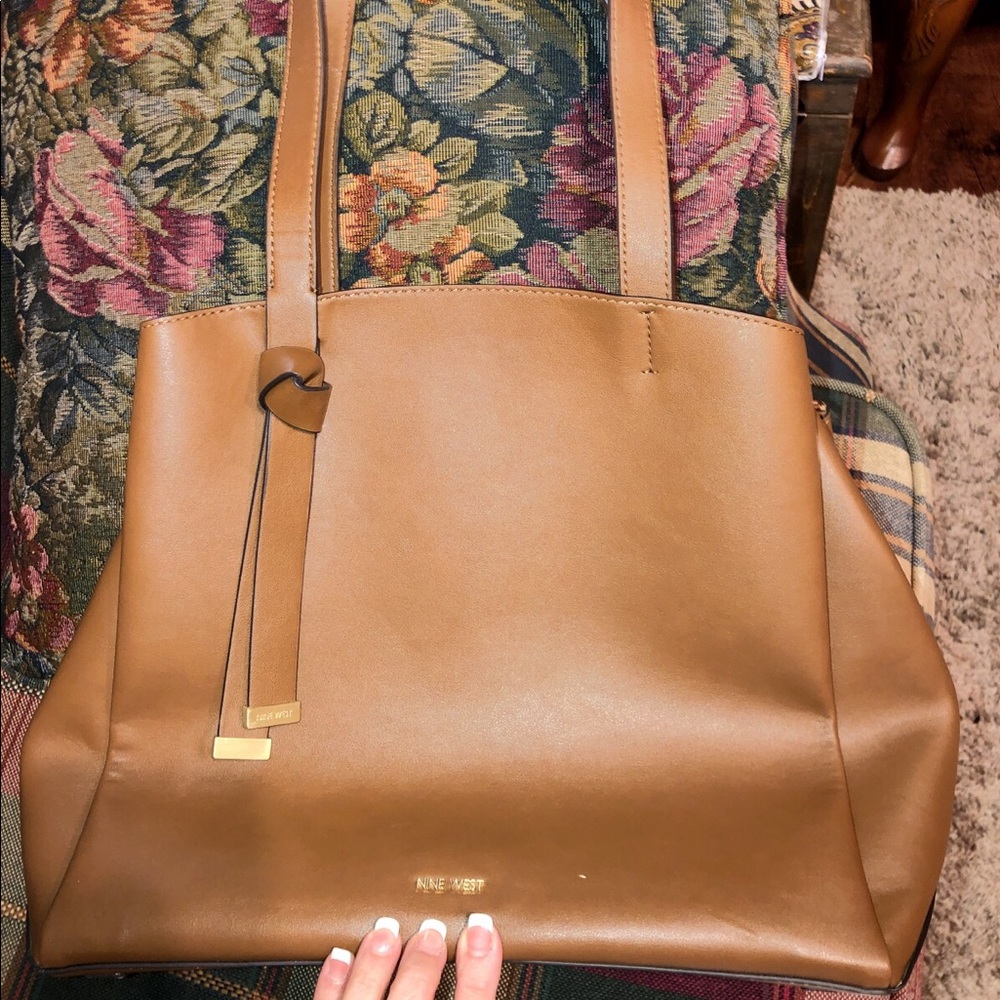 Brown leather purse